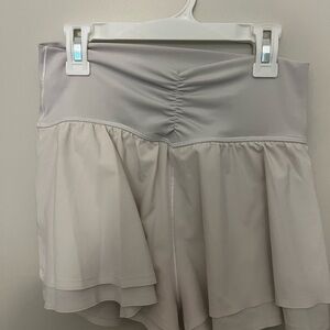 Aerie Gray Athletic Shorts with Elastic Waistband